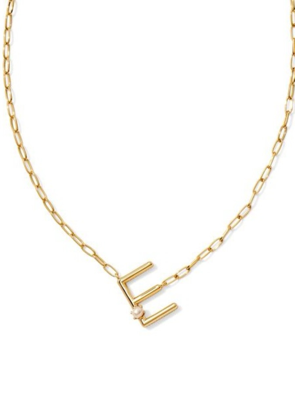 Kendra Scott Letter E Short Pendant Necklace
